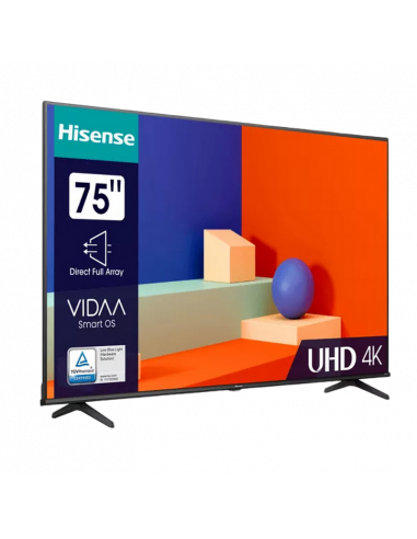 75" LED SMART Телевизор Hisense 75A6K, 3840x2160 4K UHD, VIDAA U6.0, Чёрный