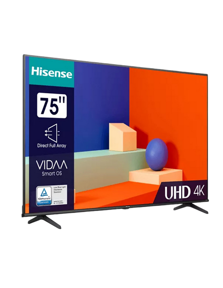 75" LED SMART Телевизор Hisense 75A6K, 3840x2160 4K UHD, VIDAA U6.0, Чёрный