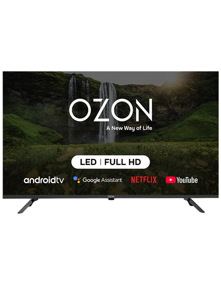 43" LED SMART Телевизор OZON H43S7000R, 1920x1080 FHD, Android TV, Чёрный