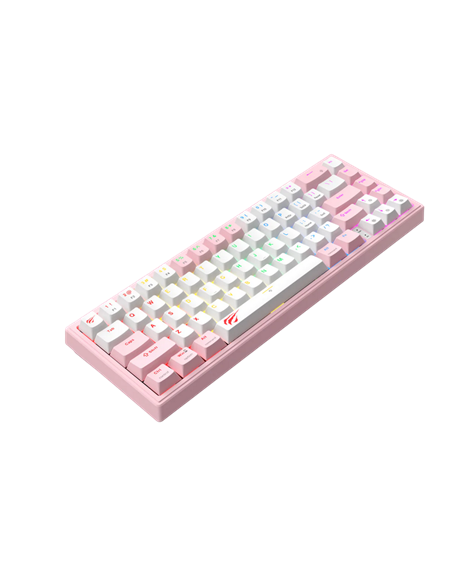 Клавиатура Havit KB874L, Проводное, Розовый | Белый