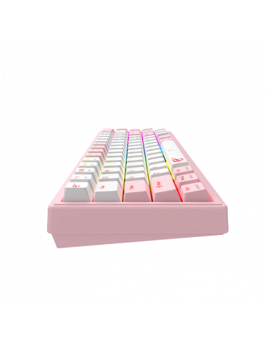 Клавиатура Havit KB874L, Проводное, Розовый | Белый