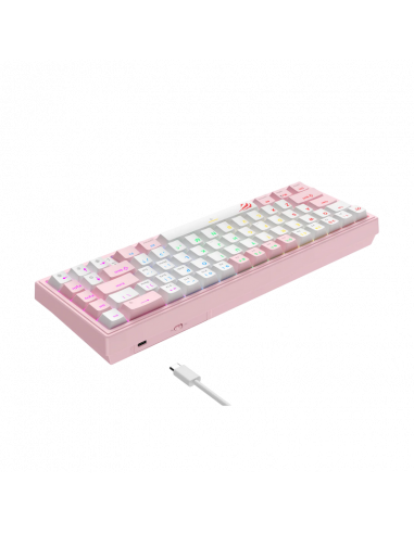 Клавиатура Havit KB874L, Проводное, Розовый | Белый