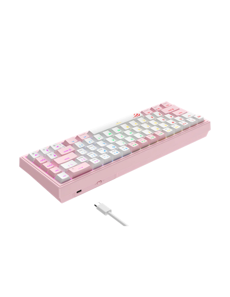 Клавиатура Havit KB874L, Проводное, Розовый | Белый
