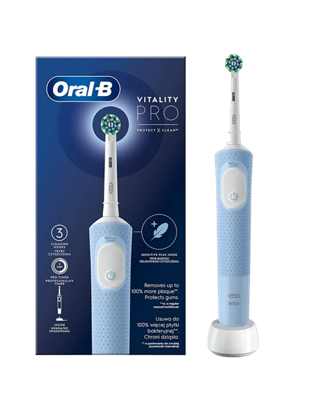 Электрическая зубная щетка Braun Oral-B Vitality Pro Protect X , Голубой