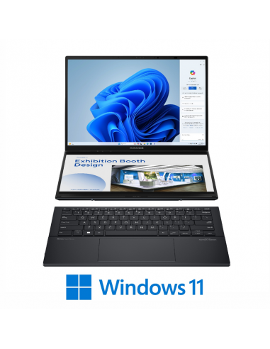 Ноутбук 14" ASUS Zenbook DUO OLED UX8406MA, Inkwell Gray, Intel Core Ultra 9 185H, 32Гб/2048Гб, Windows 11 Home