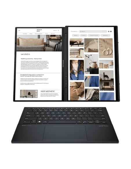 Ноутбук 14" ASUS Zenbook DUO OLED UX8406MA, Inkwell Gray, Intel Core Ultra 9 185H, 32Гб/2048Гб, Windows 11 Home Ноутбук 14" ASUS Zenbook DUO OLED UX8406MA, Inkwell Gray, Intel Core Ultra 9 185H, 32Гб/2048Гб, Windows 11 Home