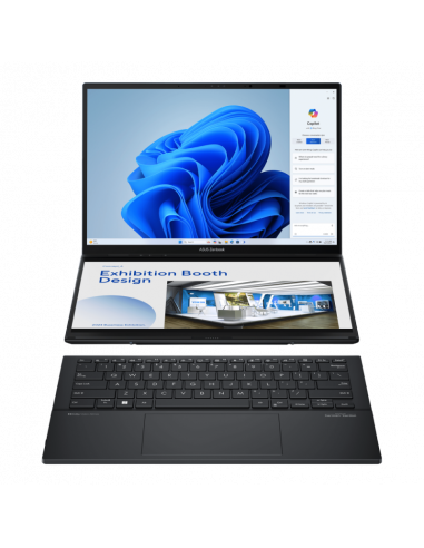 Laptop 14" ASUS Zenbook DUO OLED UX8406MA, Inkwell Gray, Intel Core Ultra 9 185H, 32GB/2048GB, Windows 11 Home