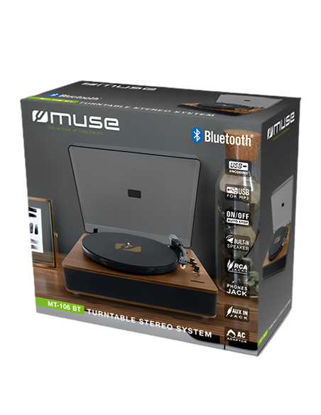 Виниловый проигрыватель MUSE MT-106 BT, Коричневый