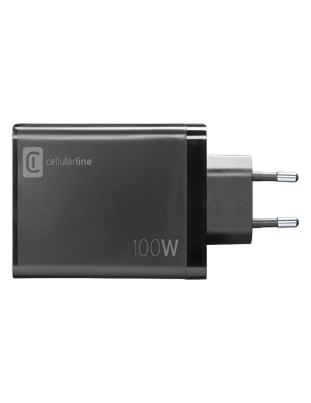 Încărcător Cellularline Nano GaN, 100W, Negru