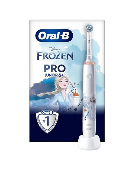 Электрическая зубная щетка Braun Oral-B Junior Frozen PRO 3, Белый