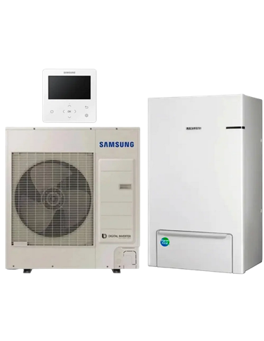 Pompă de căldura Aer-Apă Samsung EHS TDM Plus, R-410A, 6,6kW.h, AE066MXTPEH+AE090MNYDEH