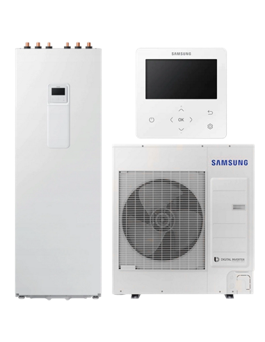 Pompă de căldura Aer-Apă Samsung EHS TDM+ ClimateHub, R-410A, 6,6kW.h, AE066MXTPEH+AE260TNWTEH