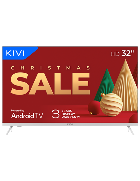 32" LED SMART Телевизор KIVI 32H760QW, 1366x768 HD, Android TV, Белый