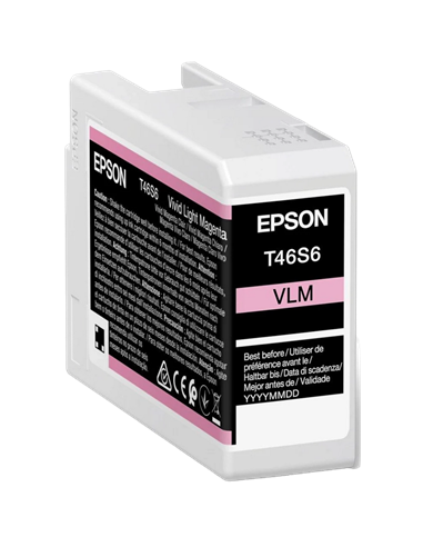 Картридж чернильный Epson T46S6 UltraChrome PRO 10 Ink, 25мл, Пурпурный