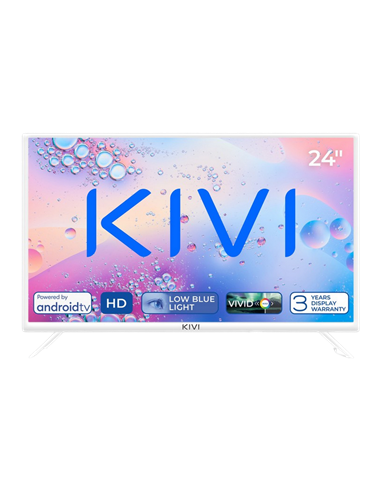 24" LED SMART Телевизор KIVI 24H760QW, 1366x768 HD, Android TV, Белый