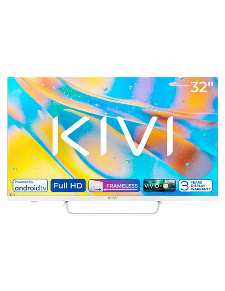 32" LED SMART Телевизор KIVI 32F760QW, 1920x1080 FHD, Android TV, Белый