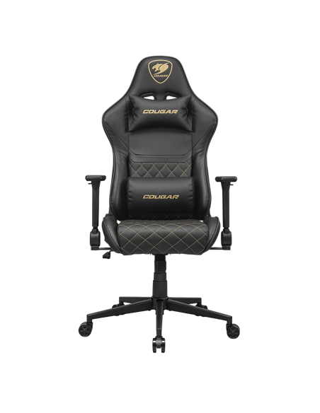 Scaun Gaming Cougar Armor One V2 Gold, PVC Piele, Negru | Auriu