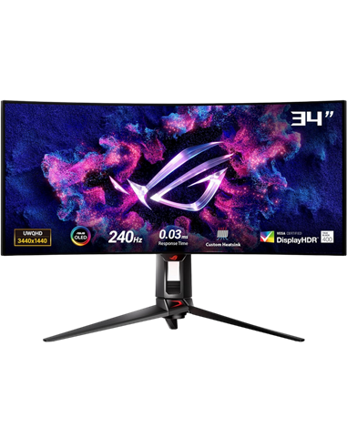 34" Игровой монитор ASUS PG34WCDM, OLED 3440x1440 WQHD, Чёрный