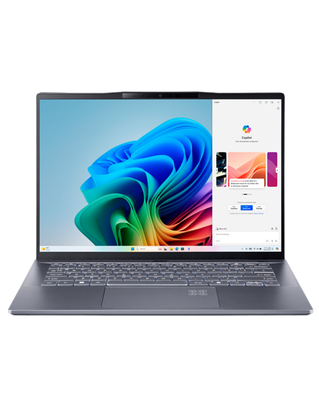 Ноутбук 14,5" Acer Swift Go 14 AI SFG14-01, Steel Grey, Qualcomm Snapdragon X Plus X1P-42-100, 16Гб/1024Гб, Windows 11 Home