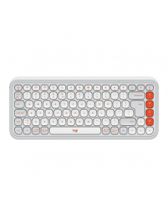 Клавиатура Logitech POP ICON, Беспроводное, Белый | Оранжевый