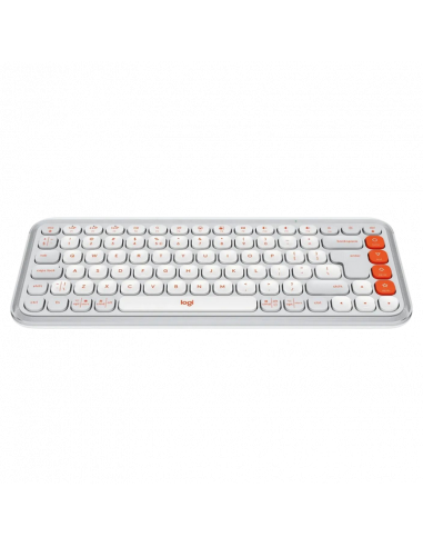 Tastatură Logitech POP ICON, Fără fir, Alb | Portocaliu