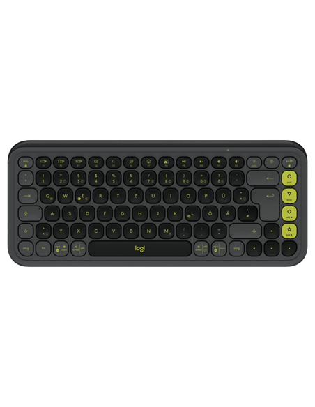 Set Tastatură + Mouse Logitech POP ICON, Fără fir, Grafit | Verde