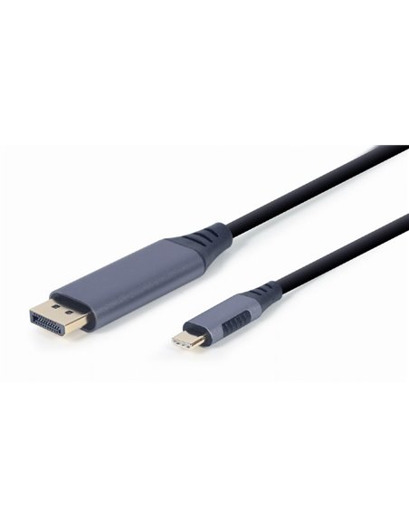 Адаптер Gembird CC-USB3C-DPF-01-6 / USB Type-C to DisplayPort / 1.8m