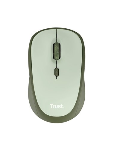 Wireless Silent Mouse Trust Yvi + Eco / 8m 2.4GHz Micro receiver / 1600dpi / Green