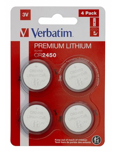 Baterie cu litiu Verbatim CR2450 3V, 4 Pack