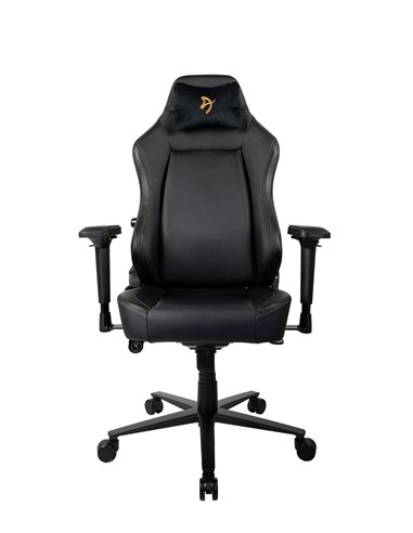 Fotoliu Gaming AROZZI Primo PRIMO-PU-GD/ 135-145kg / 165-190cm / Black/Gold