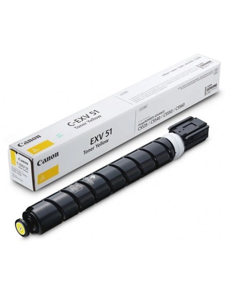 Compatible toner for Canon EXV-51Y IR Advance C5535i/C5540i/C5550i/C5560i/DX C5735i/C5740i/C5750i/C5760 Cyan Integral 60K.