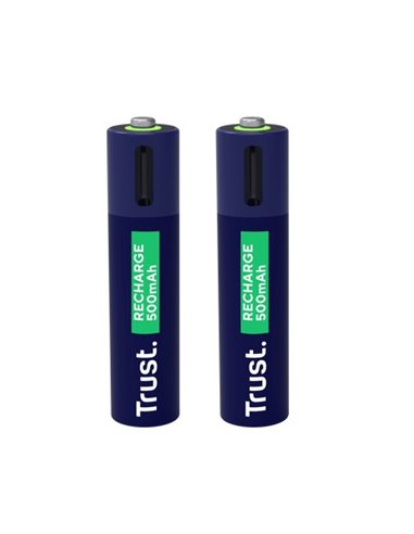 Trust Аккумуляторная батарея USB-C AAA/ 500 mAh/ up to 800 charge cycles/ 2 Pack