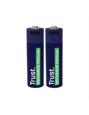 Trust Baterie reincarcabila USB-C AA/ 1700 mAh/ up to 800 charge cycles/ 2 Pack