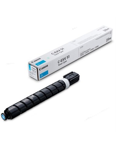 Compatible toner for Canon EXV-51C IR Advance C5535i/C5540i/C5550i/C5560i/DX C5735i/C5740i/C5750i/C5760 Cyan Integral 60K.