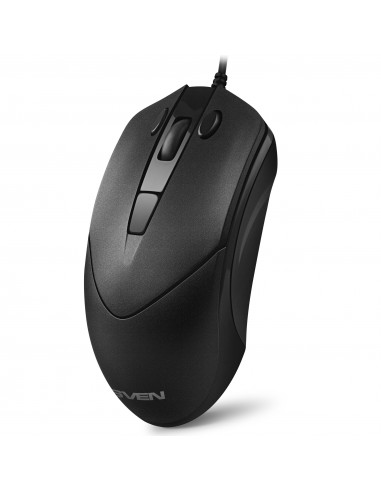 SVEN RX-100, Optical Mouse, Windows OS/ Mac OS, copy/paste buttons, 5+1 (scroll wheel), 1000-4000 dpi, USB, 1.5 m, Black