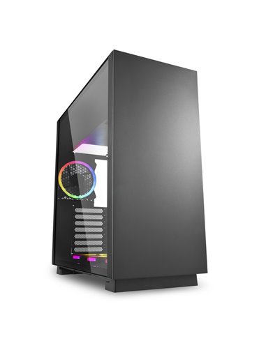 Carcasa Sharkoon PURE STEEL RGB / no PSU / Side panel / 4x120mm A-RGB LED / ATX / Black