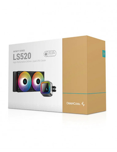 Sistem de racire lichid DEEPCOOL LS520 / Universal / 240W / fans: 500~2250pm, pump: 2400rpm / 17.6~32.9 dBA / 85.85CFM / Black