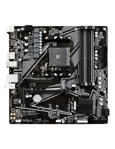 Placa de baza GIGABYTE GA-A520M-DS3H V2 / AM4 / A520 / DDR4 / mATX