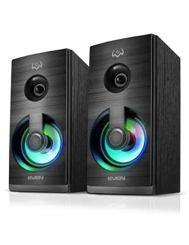 Колонки 2.0 SVEN SPS-512 / 6W RMS / USB power / Dynamic synchronic RGB backlight / Black