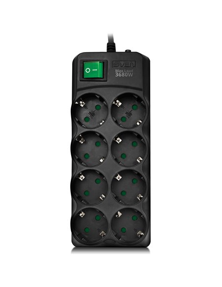 Фильтр сетевой SVEN SF-08E / 8 Sockets / 5,0m / Black