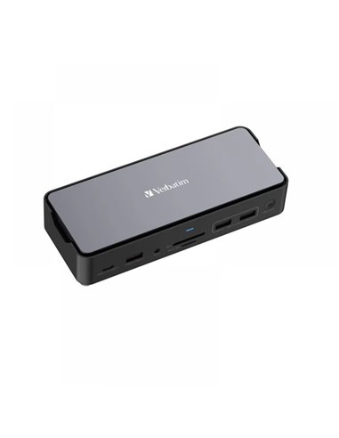 Многопортовый Адаптер Verbatim CDS-15S/ USB-С/ 4xUSB-A/ 1xUSB-C 3.1(Gen2)/ 2xHDMI/ 1xDP/ RJ45/ SD