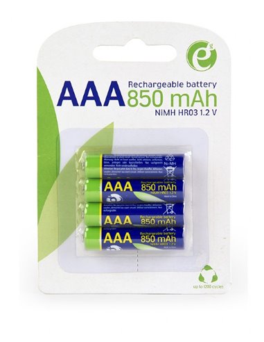 EnerGenie EG-BA-AAA8R4-01 Ni-MH Rechargeable AAA instant batteries (ready-to-use), 850mAh, 4pcs blister pack