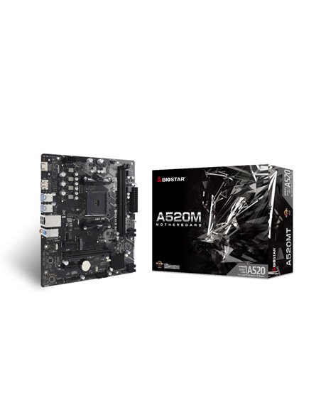 Материнская плата BIOSTAR A520MT / AM4 / A520 / DDR4 / mATX