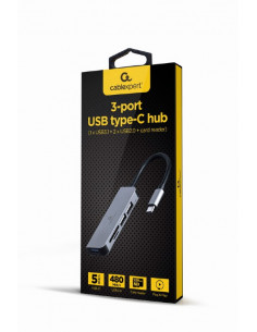 USB Hub Gembird UHB-CM-CRU3P1U2P2-01, USB Type-C 3-port USB hub (USB3.1 + USB 2.0) 2