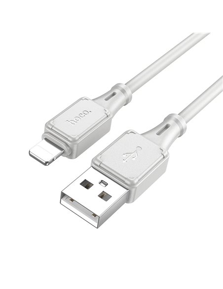 Кабель USB на Lightning HOCO “X101 Assistant” / 1m / Silicone / up to 2.4A / Gray