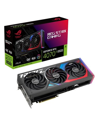 Placa video ASUS ROG STRIX Gaming GeForce RTX 4070 Ti SUPER OC Edition/ 16GB / GDDR6X / 256bit