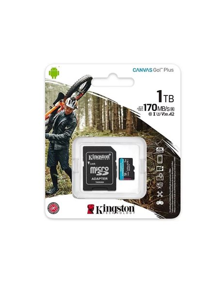 Карта памяти microSD Kingston Canvas Go! Plus 170Mbps/ 1TB + SD adapter