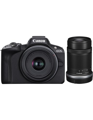 Безерккальная камера CANON EOS R50 + RF-S 18-45 f/4.5-6.3 IS STM + RF-S 55-210 f/5.0-7.1 IS STM Black (5811C034)