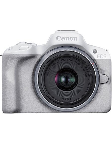 Безерккальная камера CANON EOS R50 + RF-S 18-45 f/4.5-6.3 IS STM White (5812C030)