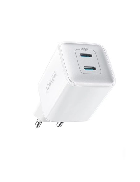 Incarcator USB Anker 521 Nano Pro / 40W / 2x USB-C / PowerIQ / PD / White